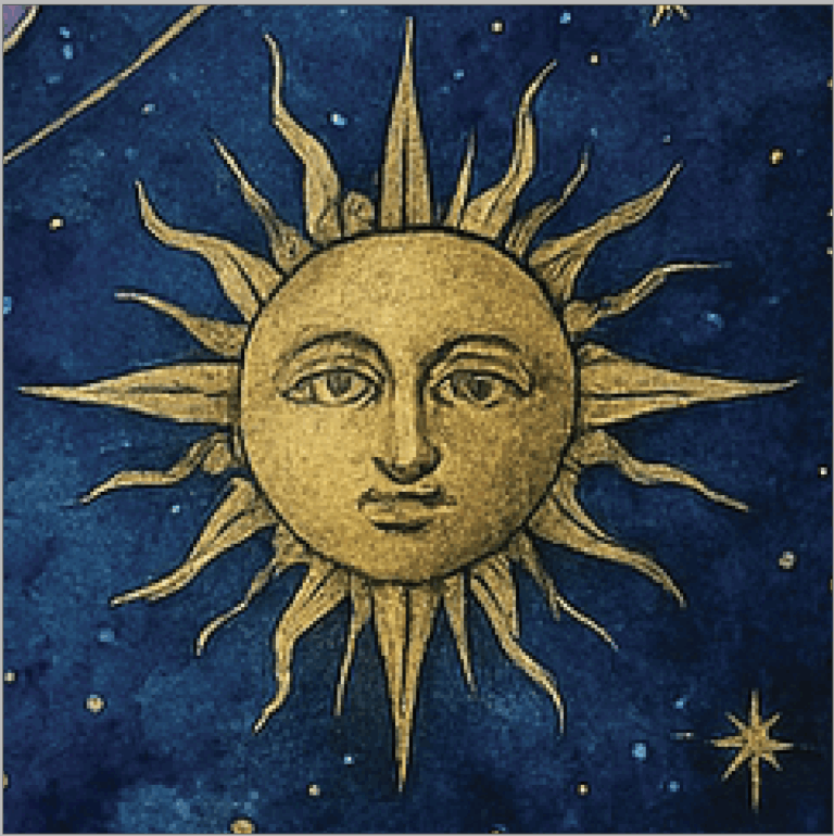 Sacred Sun - AI generated. Dr Karina Felix